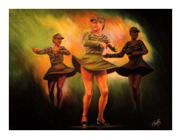 This small image of the Boogie Woogie Bugle Boy pastel painting links to the main page that contains details about and a link to buy a giclée of this painting.